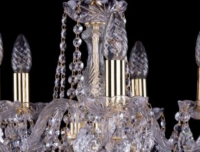 Подвесная люстра Bohemia Ivele Crystal 1402 1402/5/141/G/Leafs в Красноуральске - krasnouralsk.mebel24.online | фото 3