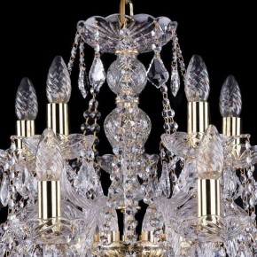 Подвесная люстра Bohemia Ivele Crystal 1411 1411/10+5/240/G/Leafs в Красноуральске - krasnouralsk.mebel24.online | фото 4
