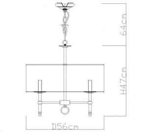 Подвесная люстра Divinare Candela 1162/01 LM-5 в Красноуральске - krasnouralsk.mebel24.online | фото 4