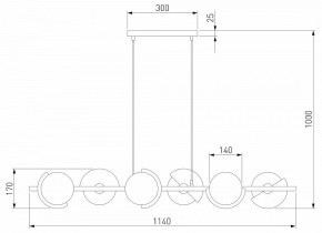 Подвесная люстра Eurosvet Moity 70149/6 черный/латунь в Красноуральске - krasnouralsk.mebel24.online | фото 5