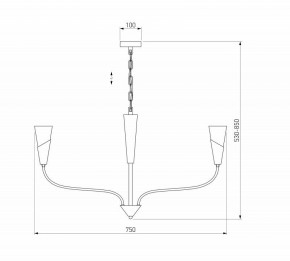 Подвесная люстра Eurosvet Rhyton 60167/6 латунь в Красноуральске - krasnouralsk.mebel24.online | фото 5