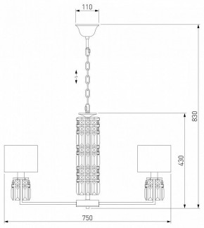 Подвесная люстра Eurosvet Zaffiro 10099/8 хром/прозрачный хрусталь Strotskis (новый абажур) в Красноуральске - krasnouralsk.mebel24.online | фото 5