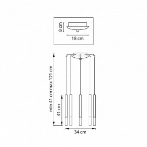 Подвесная люстра Lightstar Tubo L5T747143 в Красноуральске - krasnouralsk.mebel24.online | фото 3