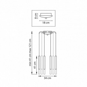 Подвесная люстра Lightstar Tubo L8T747147 в Красноуральске - krasnouralsk.mebel24.online | фото 2