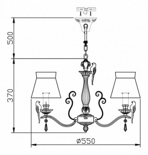 Подвесная люстра Maytoni Bird ARM013-03-W в Красноуральске - krasnouralsk.mebel24.online | фото 6