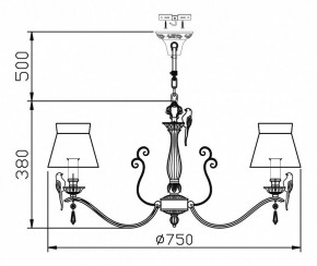 Подвесная люстра Maytoni Bird ARM013-08-W в Красноуральске - krasnouralsk.mebel24.online | фото 5