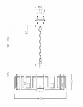 Подвесная люстра Maytoni Bowi H009PL-06G в Красноуральске - krasnouralsk.mebel24.online | фото 4