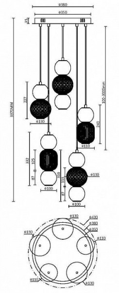 Подвесная люстра Maytoni Drop MOD273PL-L80G3K в Красноуральске - krasnouralsk.mebel24.online | фото 2