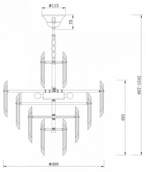 Подвесная люстра Maytoni Flare DIA200PL-06G в Красноуральске - krasnouralsk.mebel24.online | фото 7