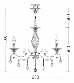 Подвесная люстра Maytoni Grace ARM247-06-G в Красноуральске - krasnouralsk.mebel24.online | фото 3