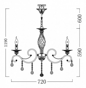 Подвесная люстра Maytoni Grace ARM247-08-G в Красноуральске - krasnouralsk.mebel24.online | фото 4