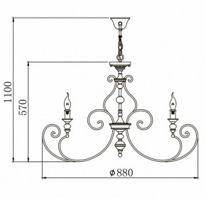 Подвесная люстра Maytoni Karina H631-PL-08-B в Красноуральске - krasnouralsk.mebel24.online | фото 3