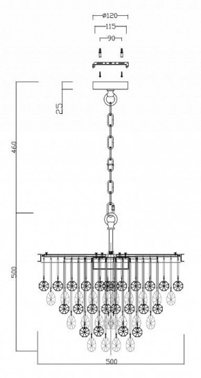 Подвесная люстра Maytoni Linn MOD091PL-05G в Красноуральске - krasnouralsk.mebel24.online | фото 5