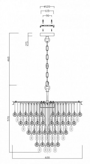 Подвесная люстра Maytoni Linn MOD091PL-07CH в Красноуральске - krasnouralsk.mebel24.online | фото 4