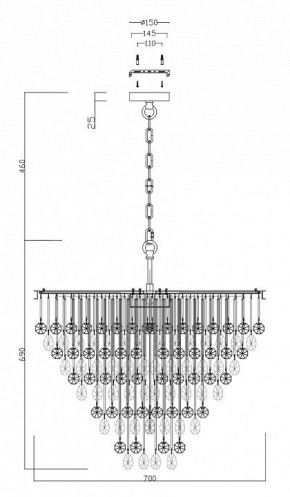 Подвесная люстра Maytoni Linn MOD091PL-09CH в Красноуральске - krasnouralsk.mebel24.online | фото 3