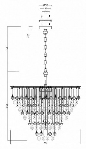 Подвесная люстра Maytoni Linn MOD091PL-09G в Красноуральске - krasnouralsk.mebel24.online | фото 4