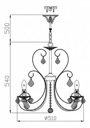 Подвесная люстра Maytoni Princess ARM270-05-R в Красноуральске - krasnouralsk.mebel24.online | фото