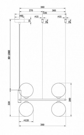 Подвесная люстра Maytoni Ring MOD013PL-04B в Красноуральске - krasnouralsk.mebel24.online | фото 4