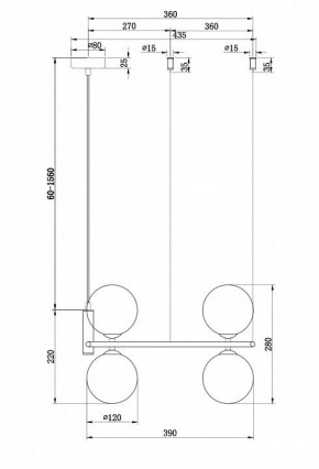 Подвесная люстра Maytoni Ring MOD013PL-04W в Красноуральске - krasnouralsk.mebel24.online | фото 4