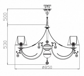 Подвесная люстра Maytoni Soffia RC093-PL-08-R в Красноуральске - krasnouralsk.mebel24.online | фото 5