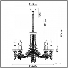 Подвесная люстра Odeon Light Capel 5063/6 в Красноуральске - krasnouralsk.mebel24.online | фото 5