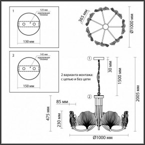 Подвесная люстра Odeon Light Ventaglio 4870/7 в Красноуральске - krasnouralsk.mebel24.online | фото 6