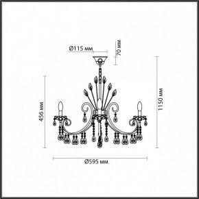Подвесная люстра Odeon Light Versia 4977/6 в Красноуральске - krasnouralsk.mebel24.online | фото 5