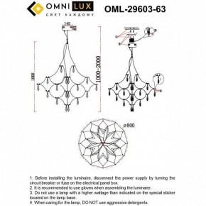 Подвесная люстра Omnilux Perelli OML-29603-63 в Красноуральске - krasnouralsk.mebel24.online | фото 8