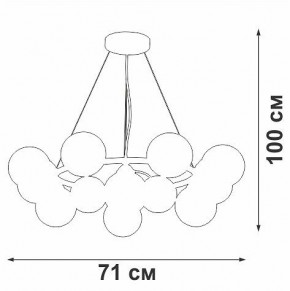 Подвесная люстра Vitaluce V48410 V48410-8/12S в Красноуральске - krasnouralsk.mebel24.online | фото 3
