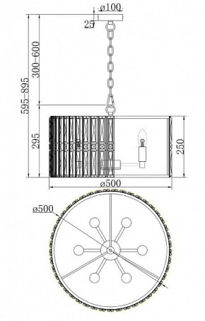 Подвесной светильник Maytoni Facet MOD094PL-06G в Красноуральске - krasnouralsk.mebel24.online | фото 4