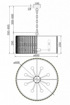 Подвесной светильник Maytoni Facet MOD094PL-08G в Красноуральске - krasnouralsk.mebel24.online | фото 3