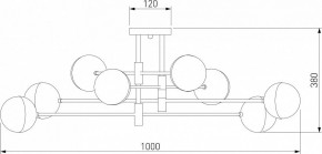 Потолочная люстра Eurosvet Nuvola 70129/8 латунь в Красноуральске - krasnouralsk.mebel24.online | фото 3