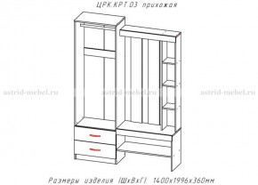 КРИТ-3 Прихожая (Анкор темный/Анкор белый) в Красноуральске - krasnouralsk.mebel24.online | фото 2