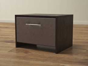 PROxSON Тумба Varna (ЛДСП Венге+экокожа Дуб венге с коричневым) 51x40 в Красноуральске - krasnouralsk.mebel24.online | фото