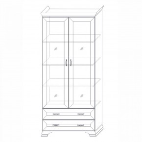 Шкаф (2 стеклодвери) Сиена в Красноуральске - krasnouralsk.mebel24.online | фото 3