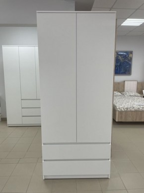 Шкаф 2-ств. с 2 ящиками "Бьянко" в Красноуральске - krasnouralsk.mebel24.online | фото 3