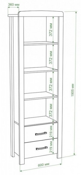 Шкаф книжный Бартоло ВТД-СФ в Красноуральске - krasnouralsk.mebel24.online | фото 2