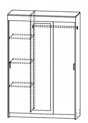 Шкаф-купе Бассо 1300 (Венге/Дуб белфорд) в Красноуральске - krasnouralsk.mebel24.online | фото 2