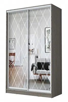 Шкаф-купе ХИТ 24-12/2-66 РОМБ БОЛЬШОЙ в Красноуральске - krasnouralsk.mebel24.online | фото