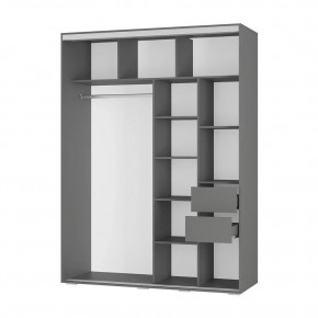 Шкаф-купе Крафт-6 1.6 м ШКК-06 (графит) в Красноуральске - krasnouralsk.mebel24.online | фото 2
