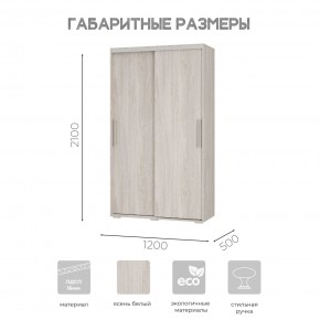 Шкаф-купе ШКК-11 (ясень белый) в Красноуральске - krasnouralsk.mebel24.online | фото 7