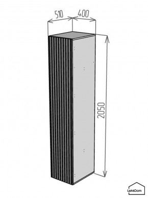 Шкаф Linnea MHR-1-2 2050х400х510 (ДВ-М 11.1.25) в Красноуральске - krasnouralsk.mebel24.online | фото 2