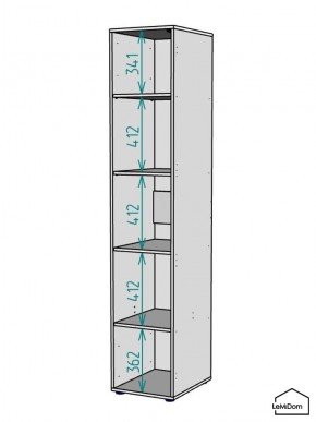 Шкаф Linnea MHR-1-2 2050х400х510 (ДВ-М 11.1.25) в Красноуральске - krasnouralsk.mebel24.online | фото 3