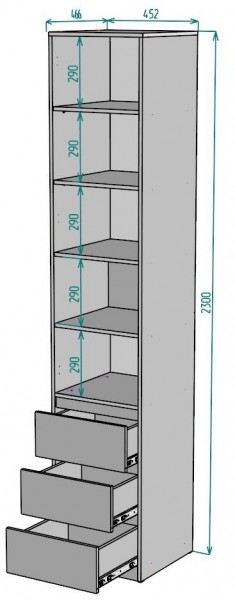 Шкаф Мальта H160 в Красноуральске - krasnouralsk.mebel24.online | фото 2
