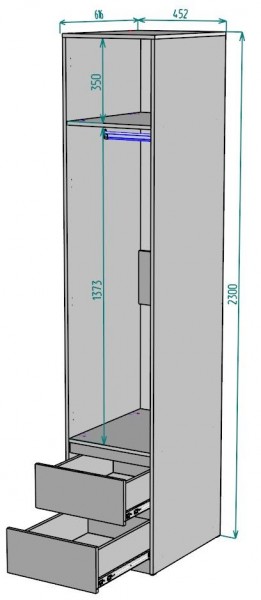 Шкаф Мальта H167 в Красноуральске - krasnouralsk.mebel24.online | фото 2