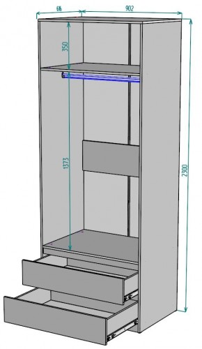 Шкаф Мальта H186 в Красноуральске - krasnouralsk.mebel24.online | фото 2