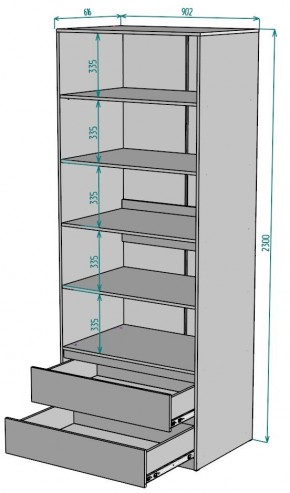 Шкаф Мальта H187 в Красноуральске - krasnouralsk.mebel24.online | фото 2