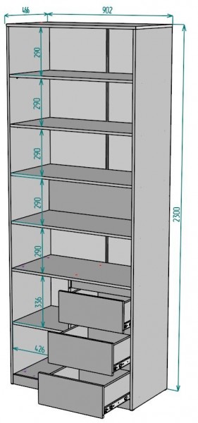 Шкаф Мальта H190 в Красноуральске - krasnouralsk.mebel24.online | фото 2