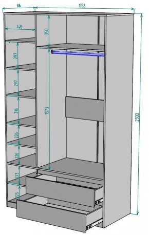 Шкаф Мальта H216 в Красноуральске - krasnouralsk.mebel24.online | фото 2