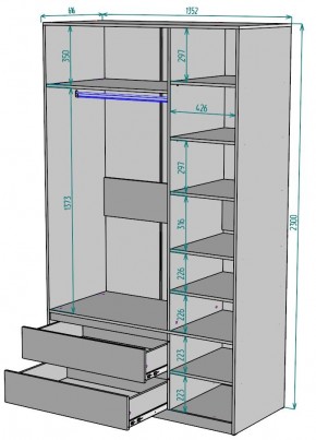 Шкаф Мальта H217 в Красноуральске - krasnouralsk.mebel24.online | фото 2